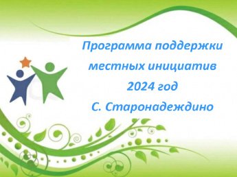 Сельское поселение Старонадеждинский сельсовет участвует в ППМИ